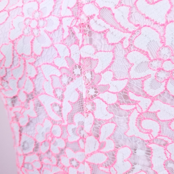 Juicy Couture Neon Pink Corded Lace Dress - Picture 3 of 8